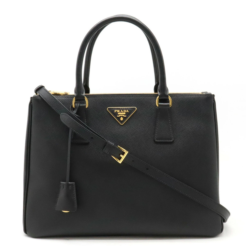 Prada Galleria Saffiano Lux Tote Bag Crossbody Leather NERO Black